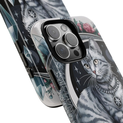 Celestial Pagan Cat iPhone Tough Case – Durable & Mystical Design Printify