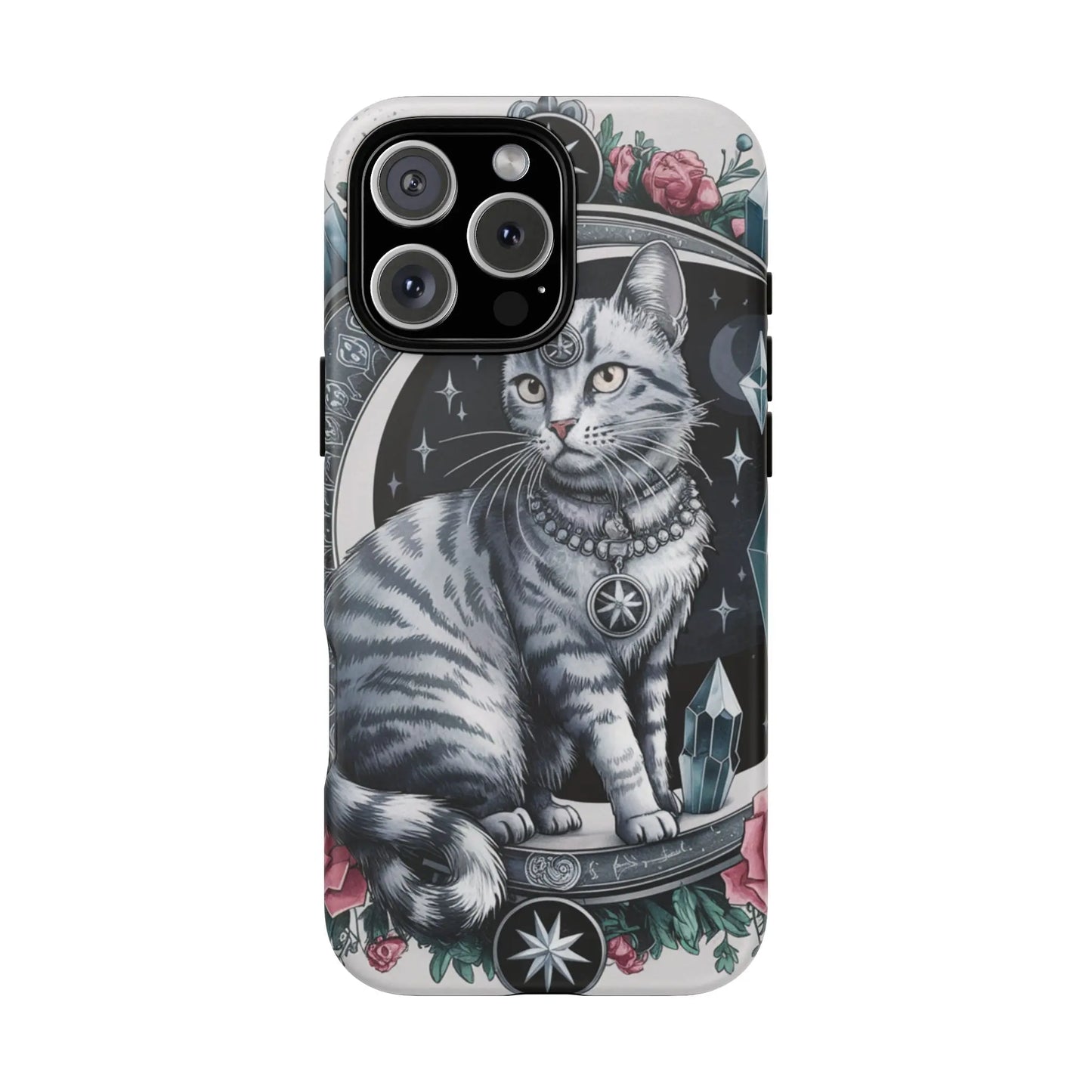 Celestial Pagan Cat iPhone Tough Case – Durable & Mystical Design Printify