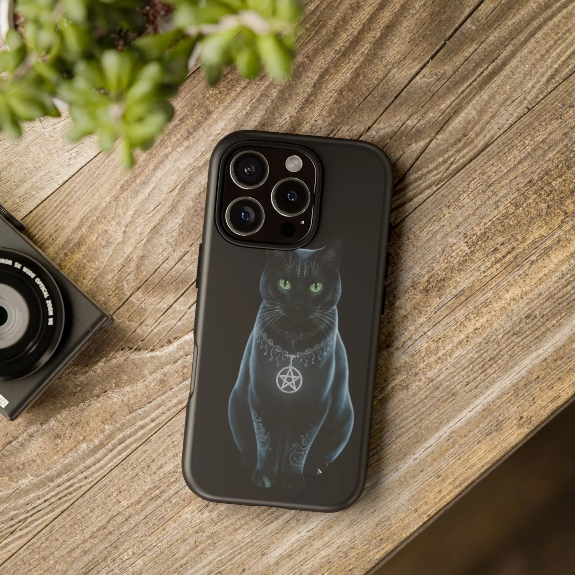 Pagan Black Cat iPhone Tough Case – Perfect for Wicca & Pagan Enthusiasts Printify