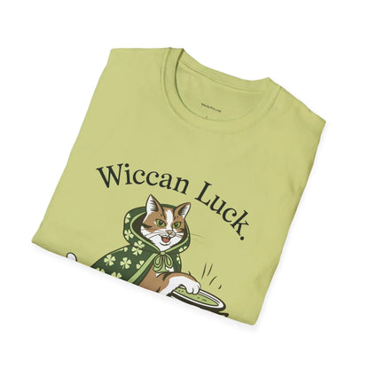 Folded pistachio green tee - witchypets.com