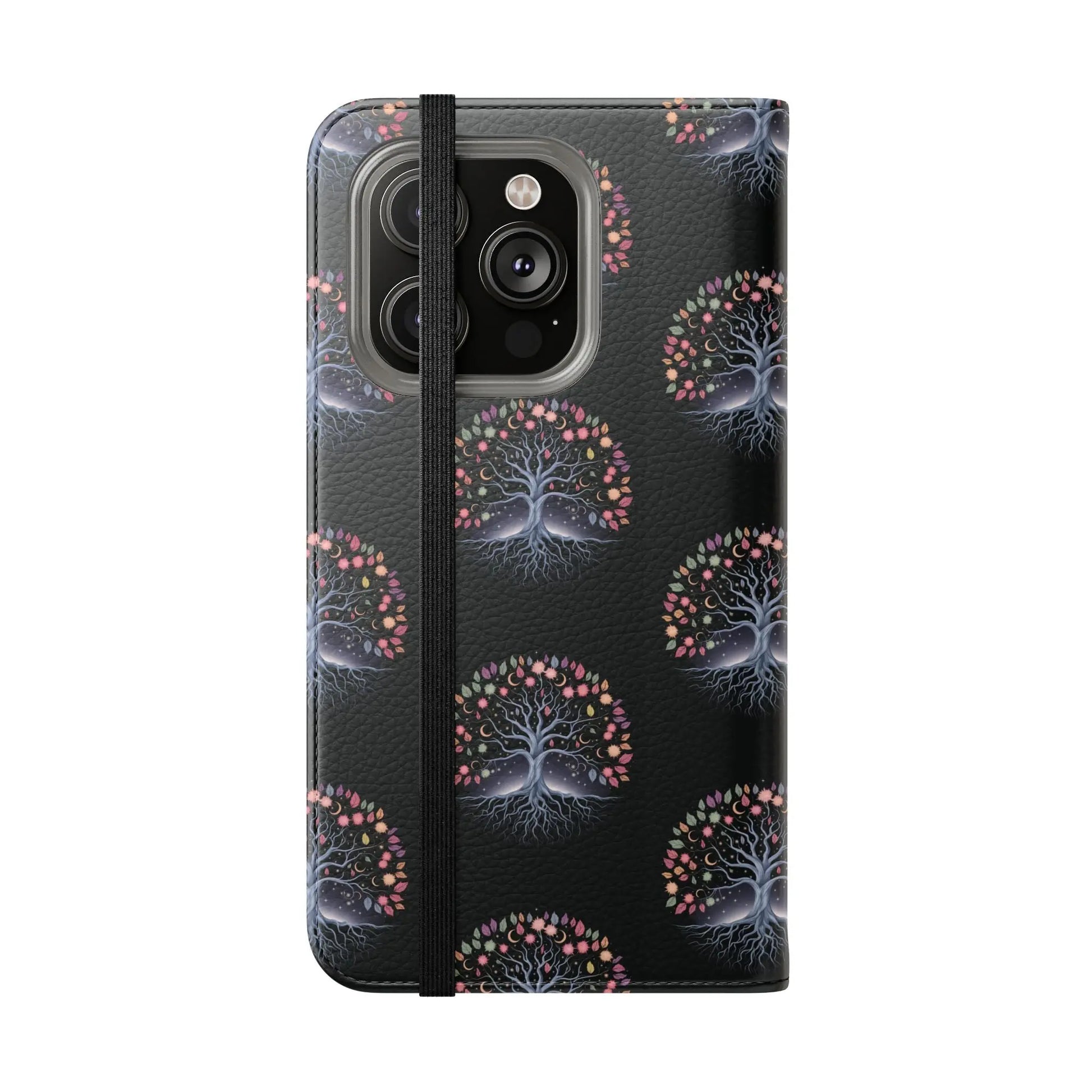 Artistic Tree Design Flip Case for Phones – Stylish & Functional -WitchyPets.com