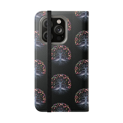 Artistic Tree Design Flip Case for Phones – Stylish & Functional -WitchyPets.com