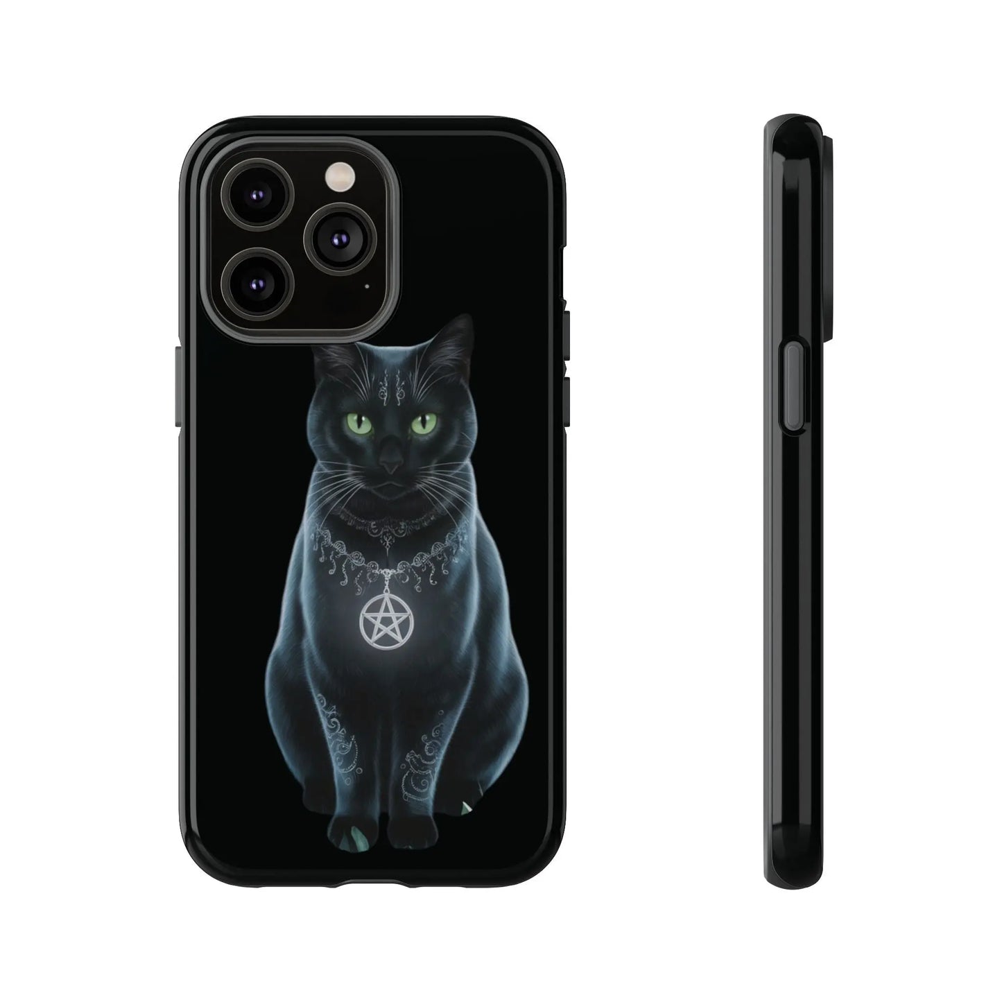 Pagan Black Cat iPhone Tough Case – Perfect for Wicca & Pagan Enthusiasts Printify