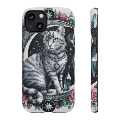 Celestial Pagan Cat iPhone Tough Case – Durable & Mystical Design Printify