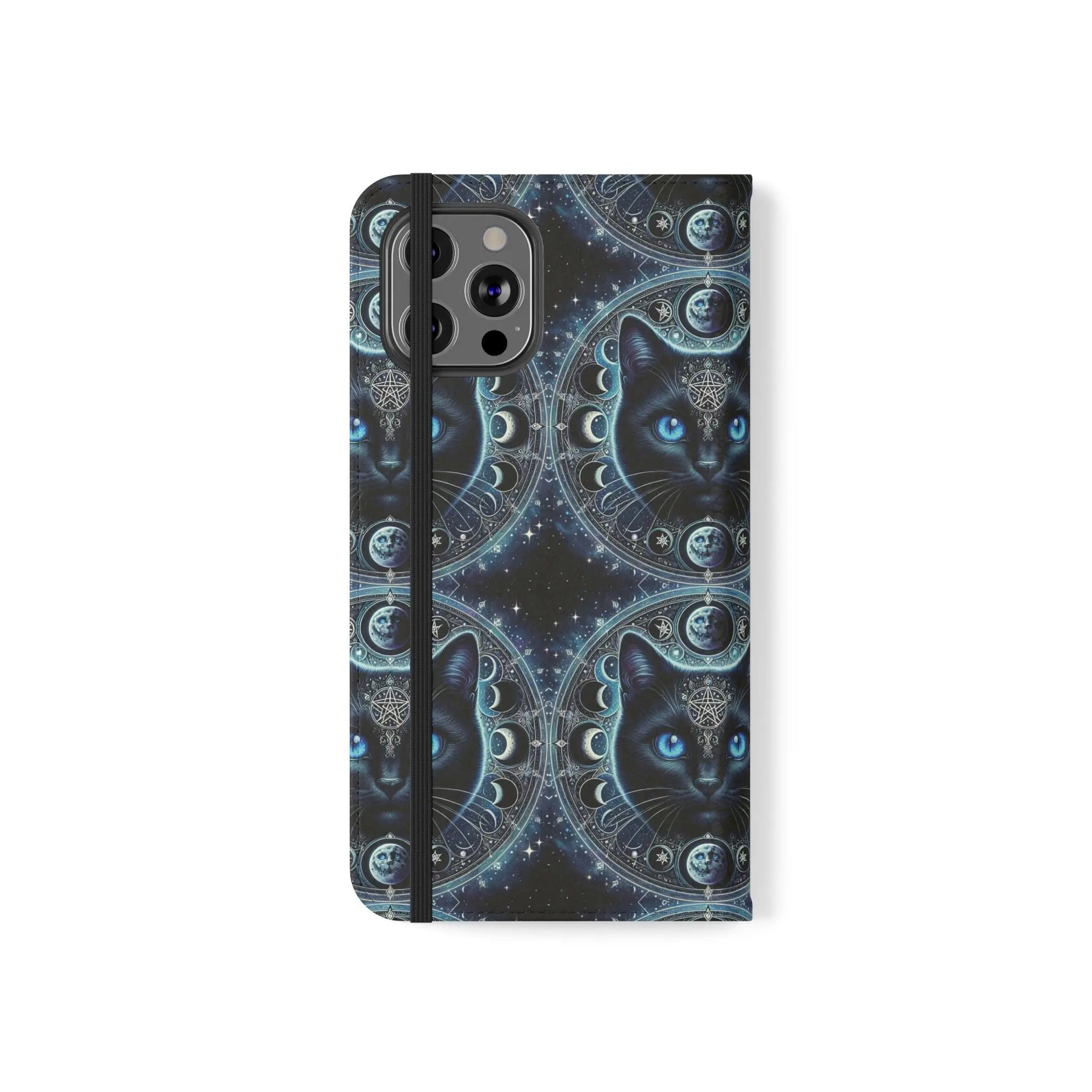 Cosmic Cat Flip Case - Stylish Galaxy Design for Cat Lovers Printify