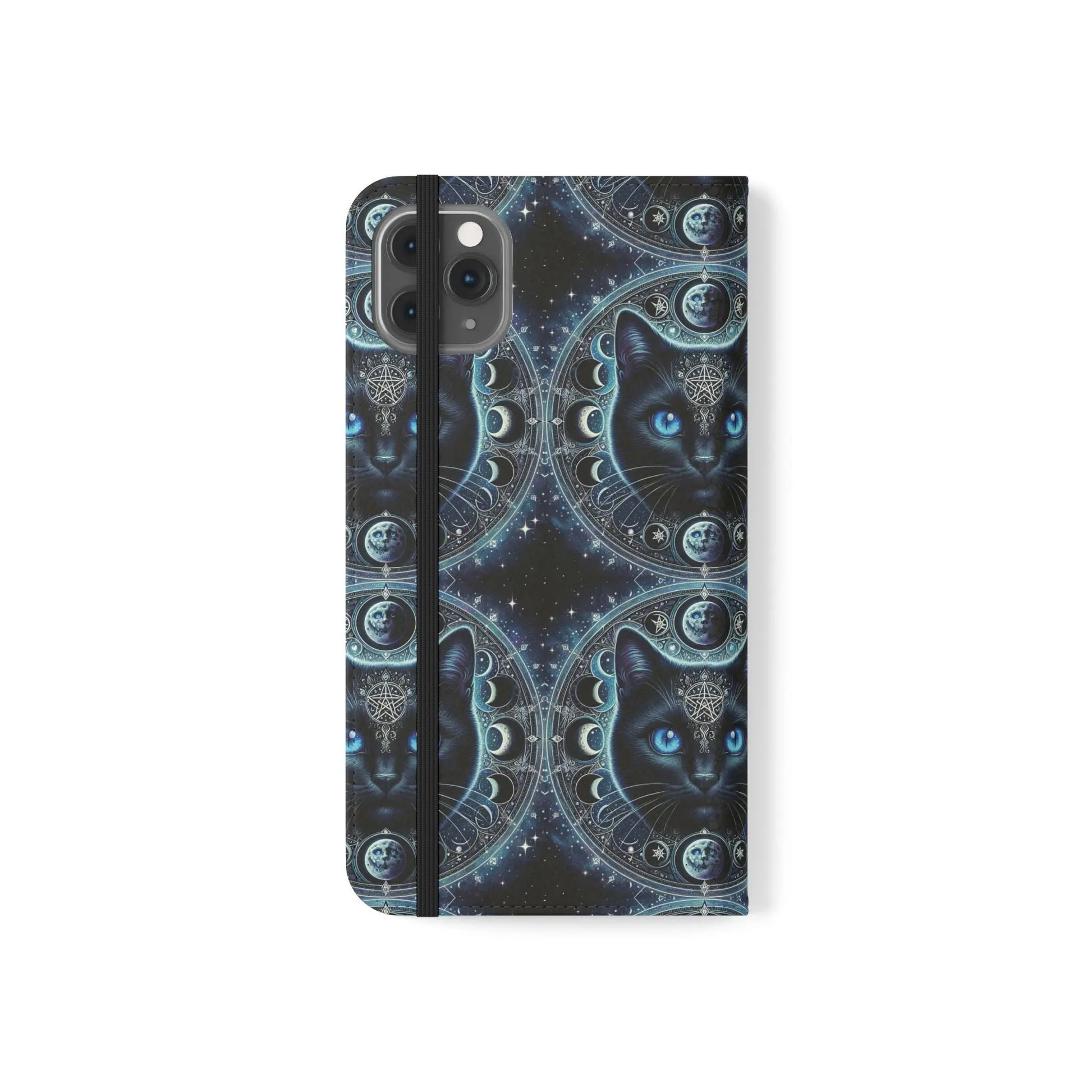 Cosmic Cat Flip Case - Stylish Galaxy Design for Cat Lovers Printify