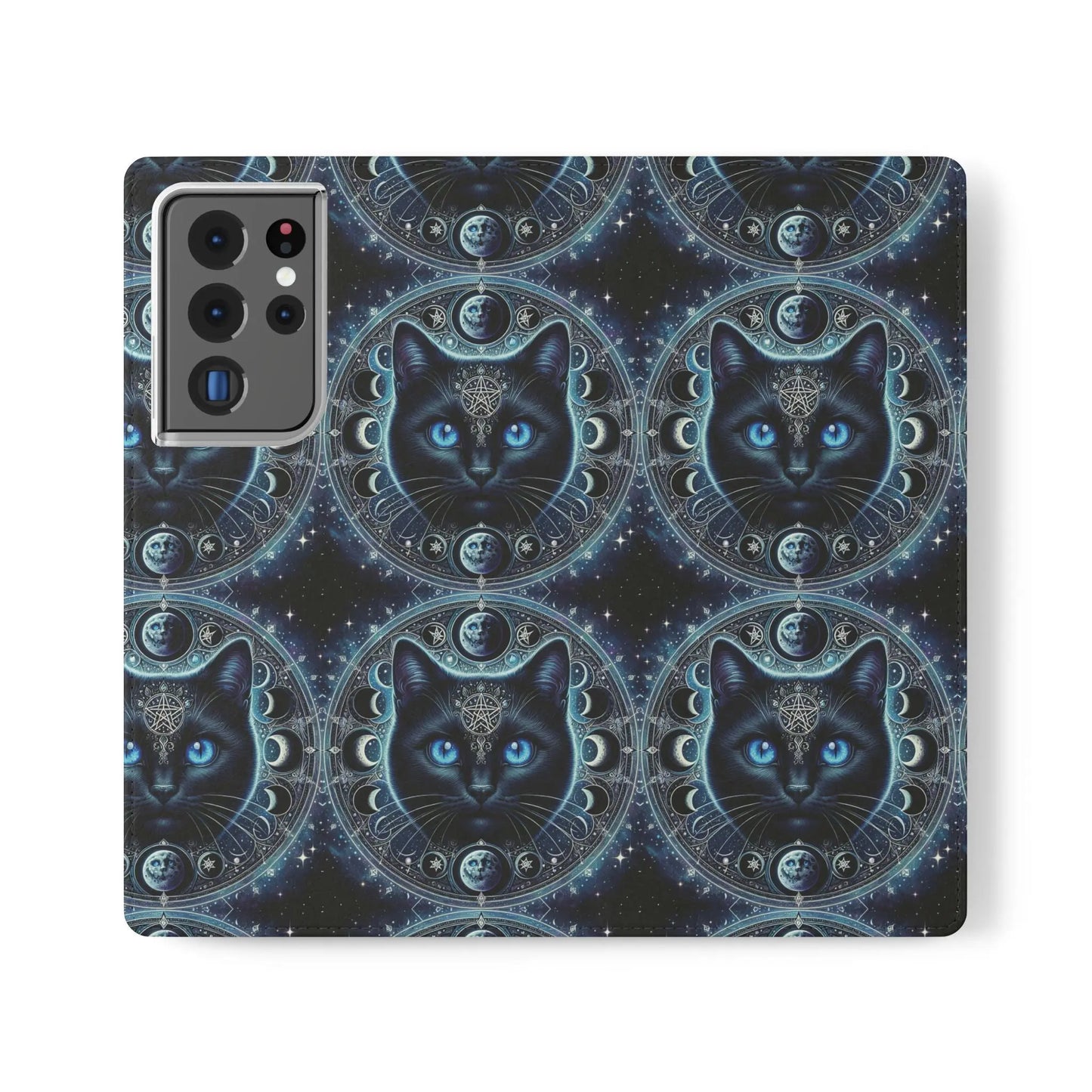 Cosmic Cat Flip Case - Stylish Galaxy Design for Cat Lovers Printify