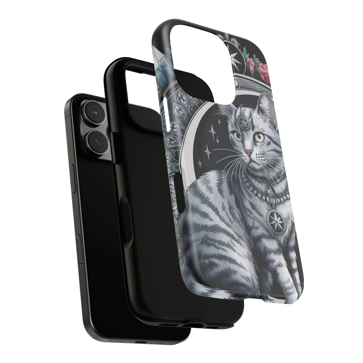 Celestial Pagan Cat iPhone Tough Case – Durable & Mystical Design Printify