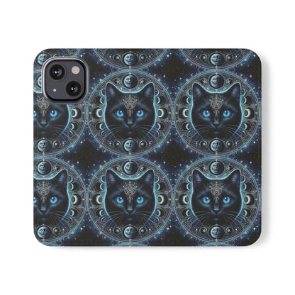 Cosmic Cat Flip Case - Stylish Galaxy Design for Cat Lovers Printify