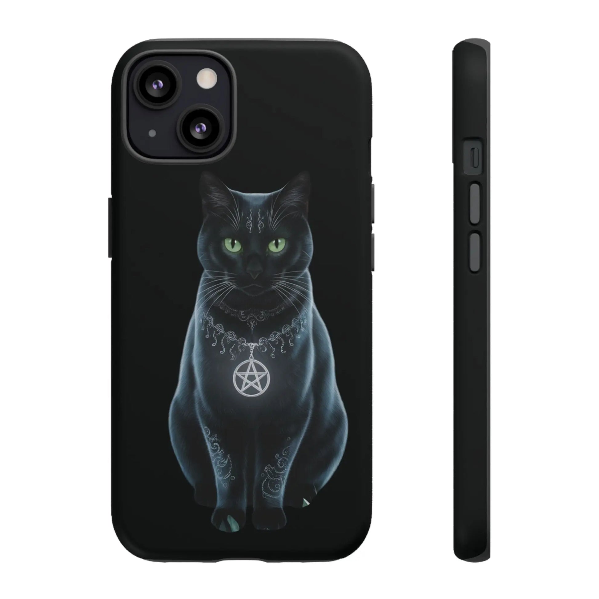 Pagan Black Cat iPhone Tough Case – Perfect for Wicca & Pagan Enthusiasts Printify