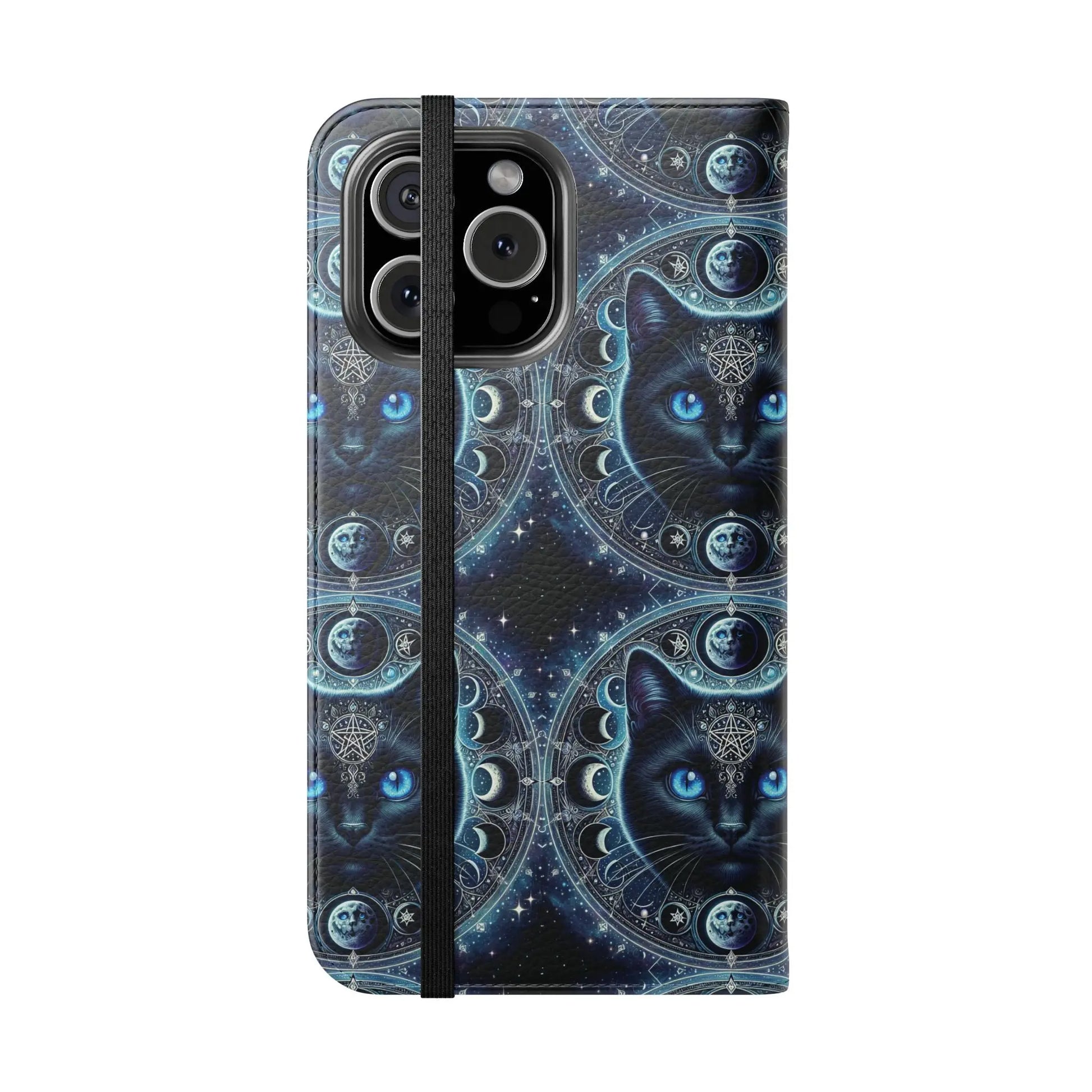 Cosmic Cat Flip Case - Stylish Galaxy Design for Cat Lovers Printify