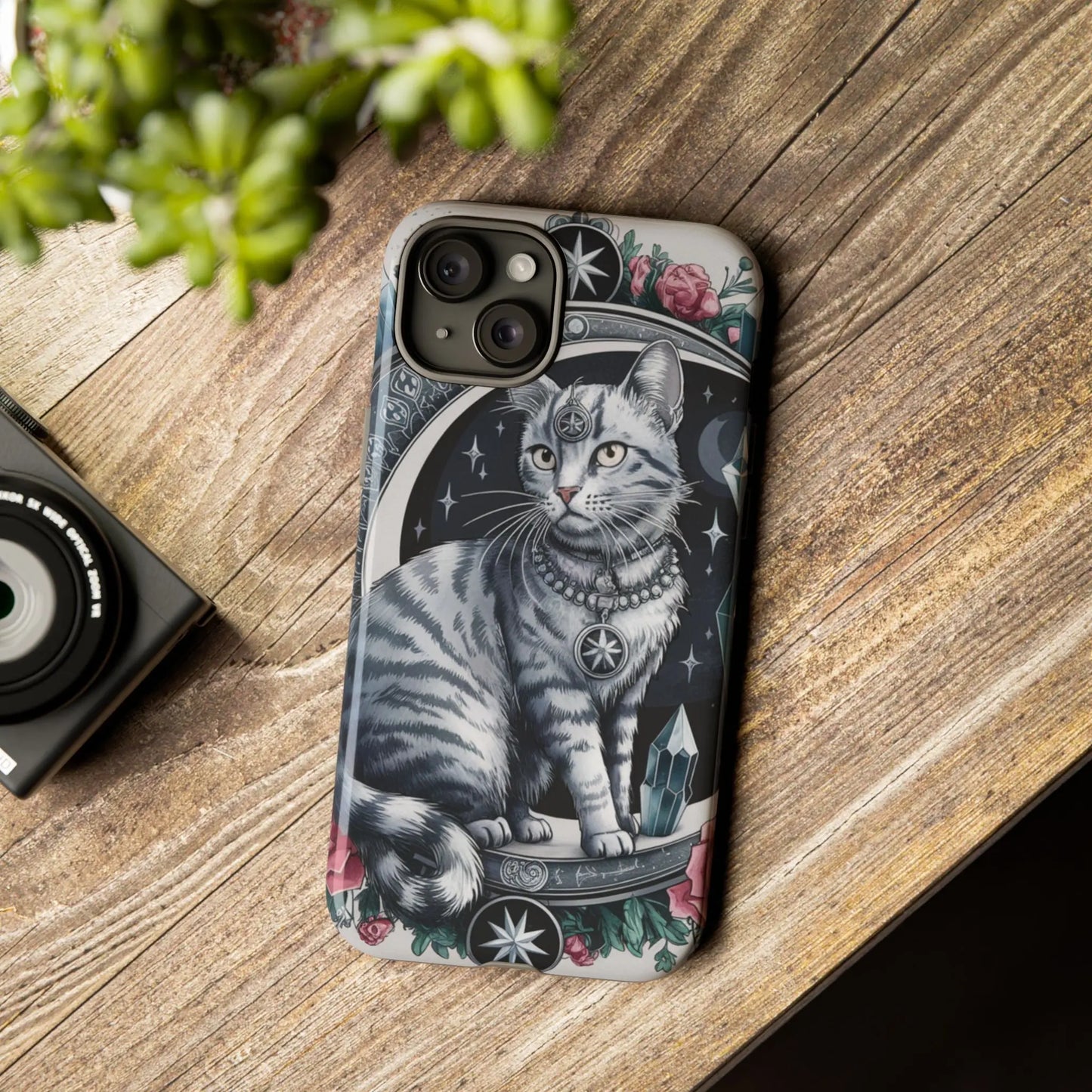 Celestial Pagan Cat iPhone Tough Case – Durable & Mystical Design Printify