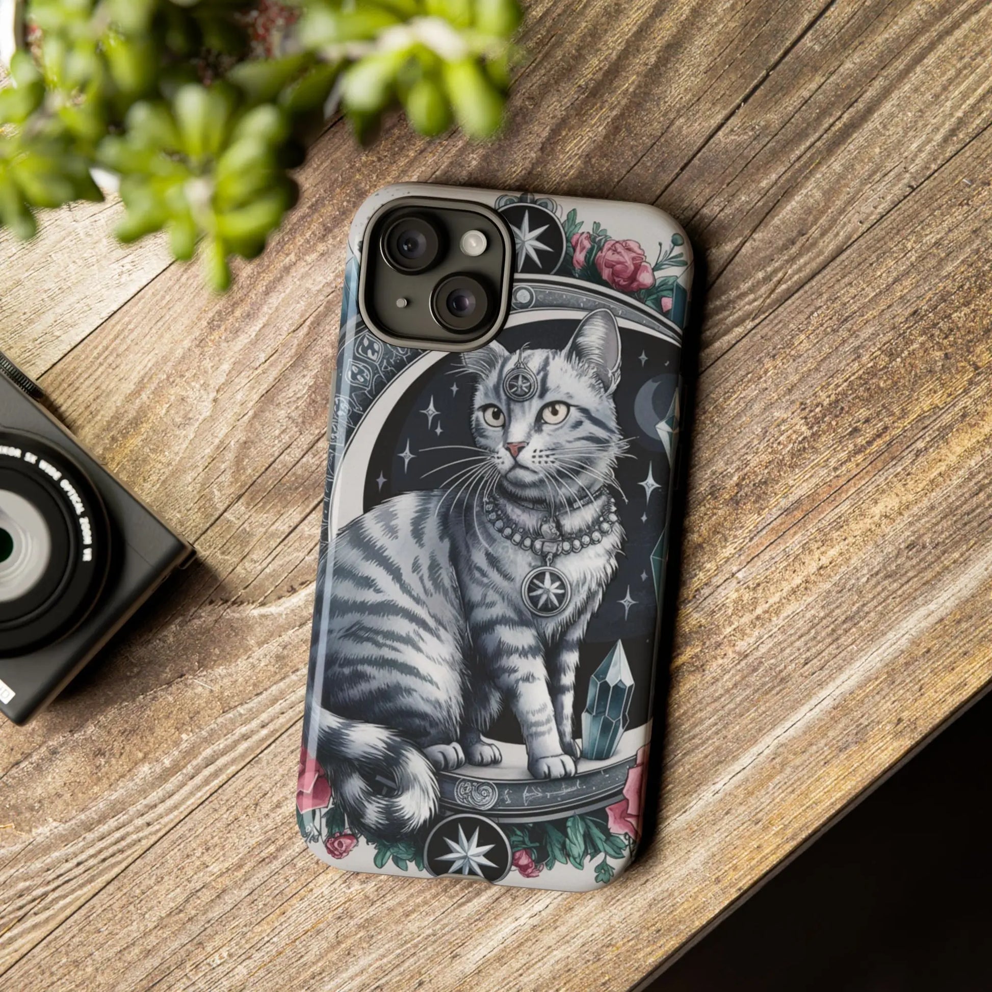 Celestial Pagan Cat iPhone Tough Case – Durable & Mystical Design Printify