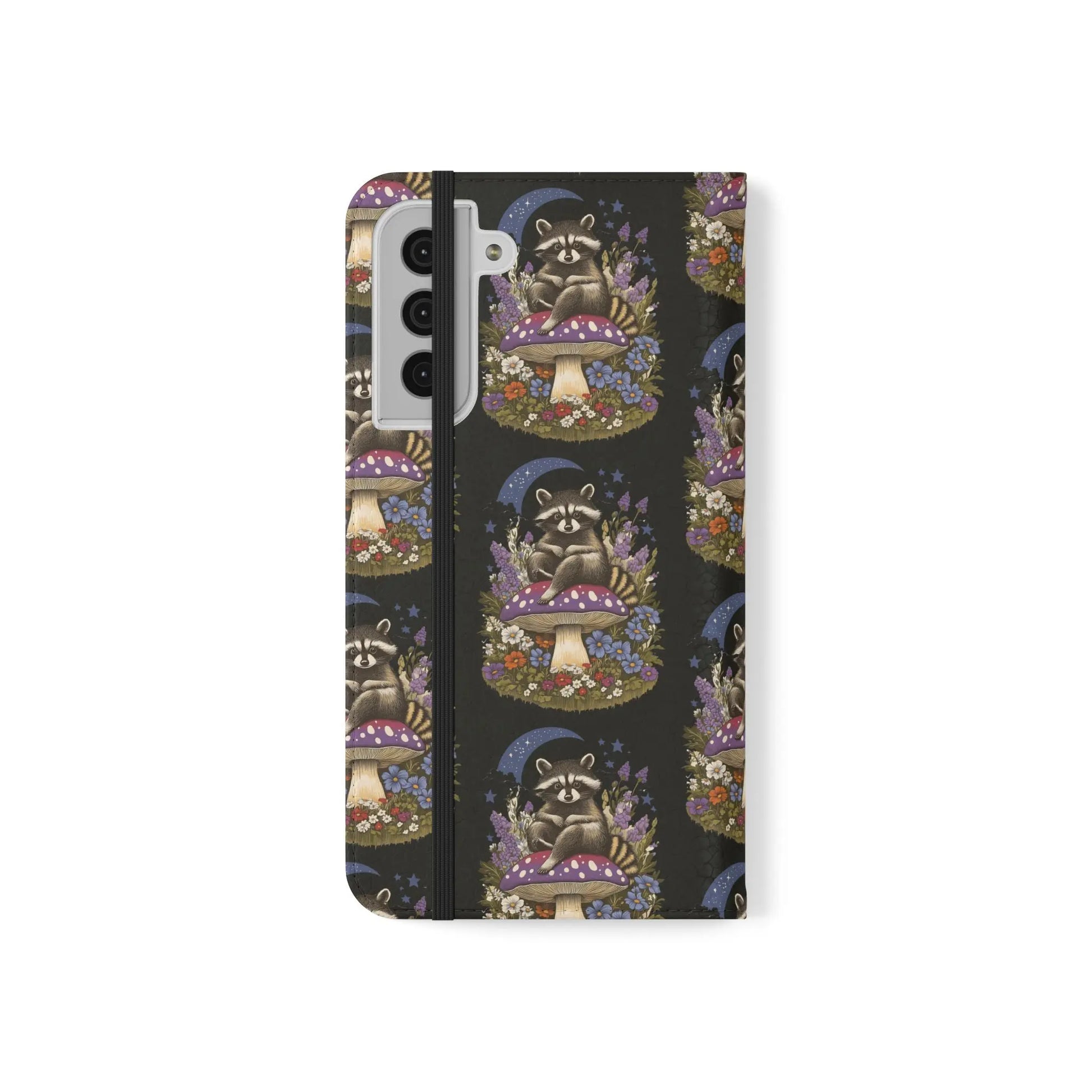 Raccoon Flip Case - Whimsical Wildlife Design for Phone Protection Printify