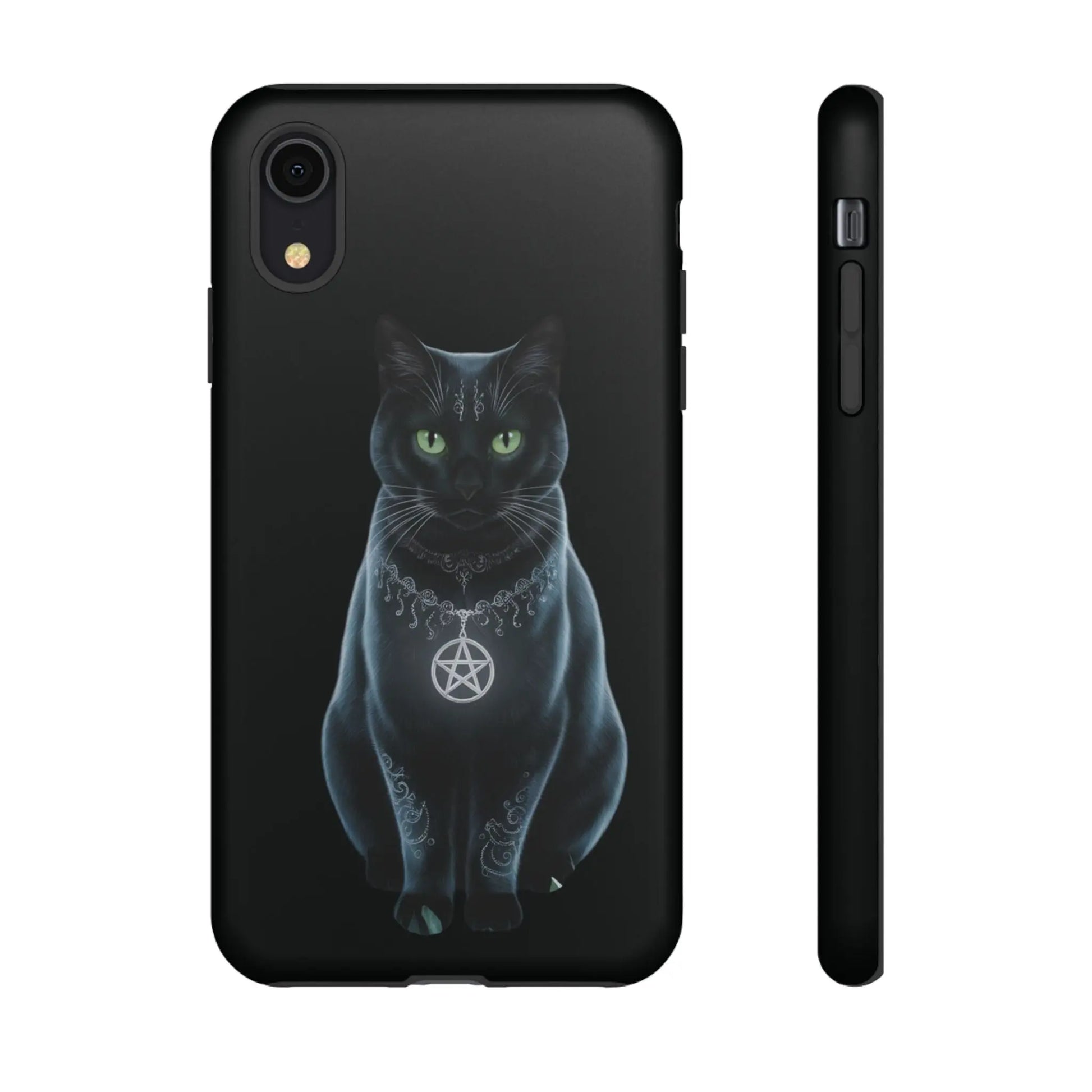 Pagan Black Cat iPhone Tough Case – Perfect for Wicca & Pagan Enthusiasts Printify