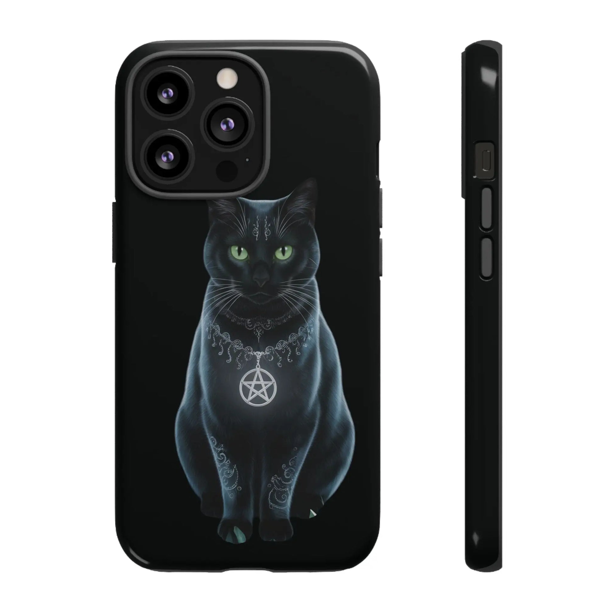 Pagan Black Cat iPhone Tough Case – Perfect for Wicca & Pagan Enthusiasts Printify