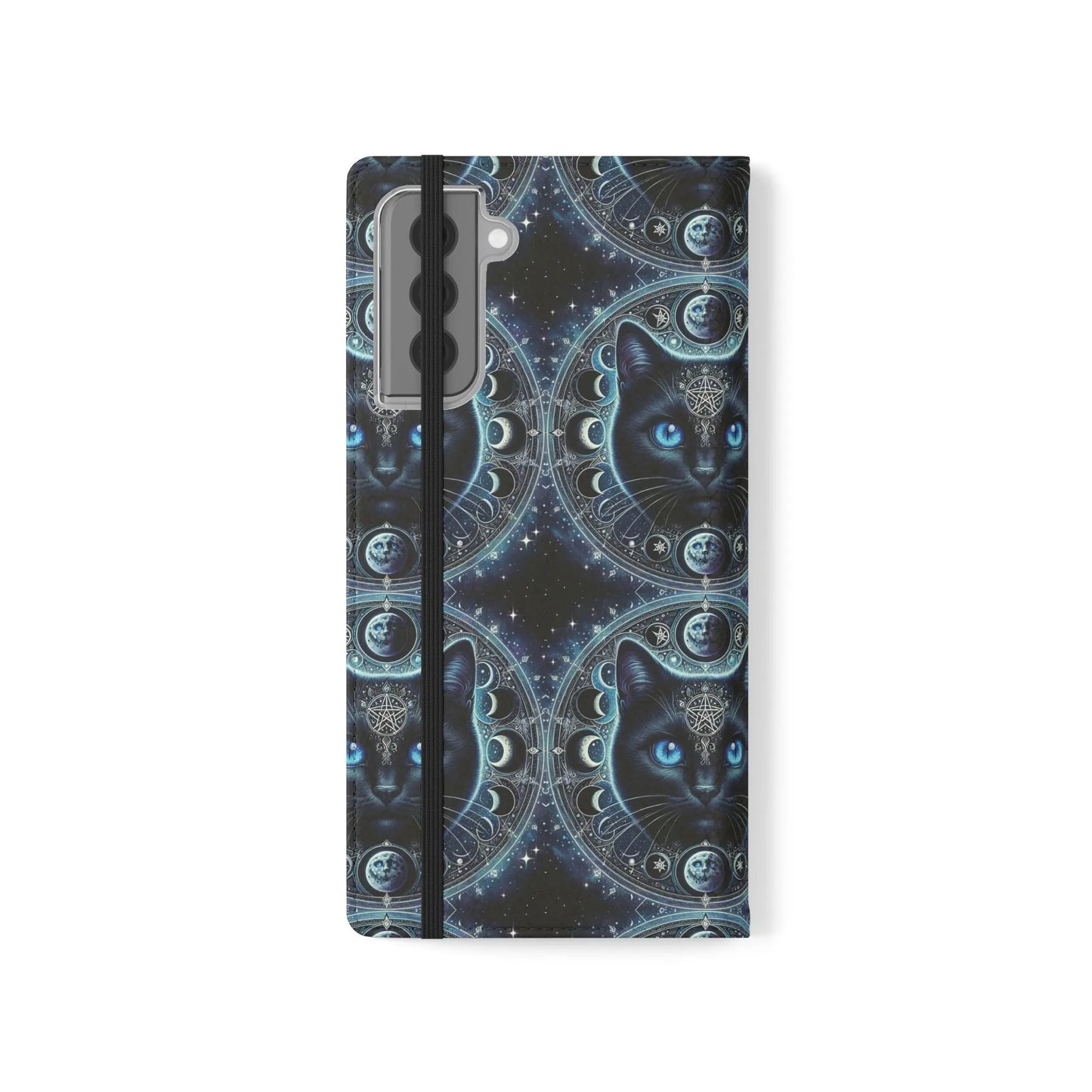 Cosmic Cat Flip Case - Stylish Galaxy Design for Cat Lovers Printify