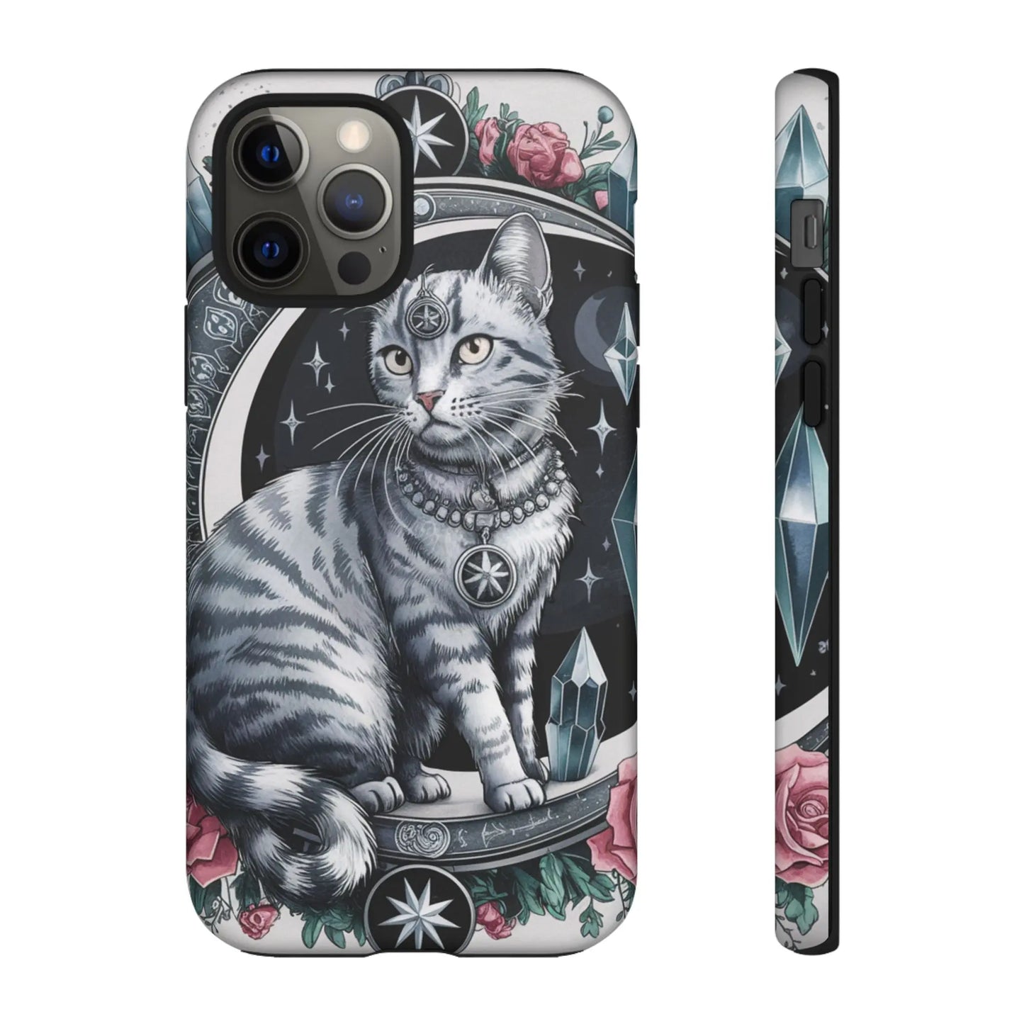 Celestial Pagan Cat iPhone Tough Case – Durable & Mystical Design Printify