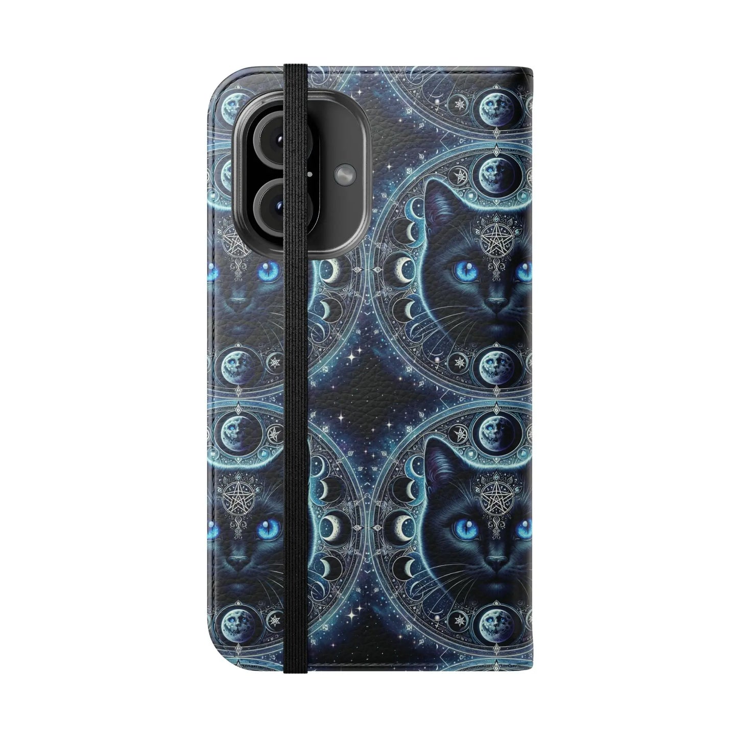 Cosmic Cat Flip Case - Stylish Galaxy Design for Cat Lovers Printify