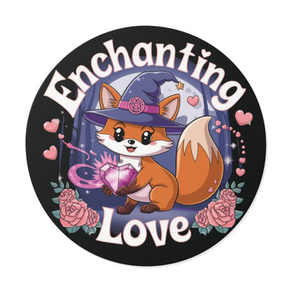 Wiccan Fox Vinyl Stickers Printify