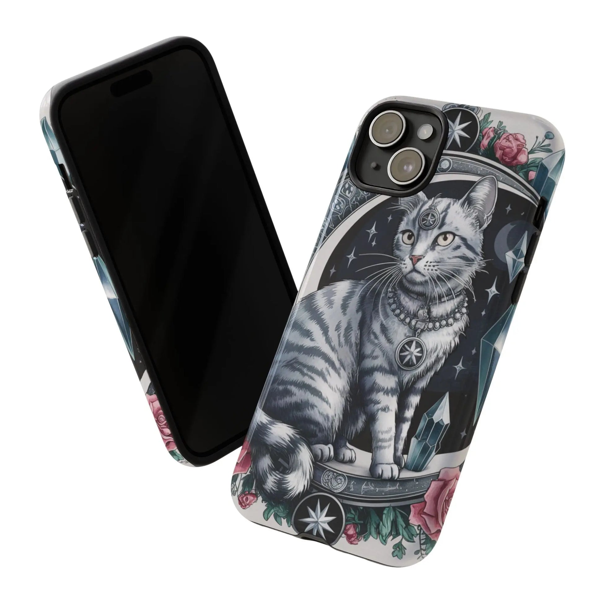 Celestial Pagan Cat iPhone Tough Case – Durable & Mystical Design Printify