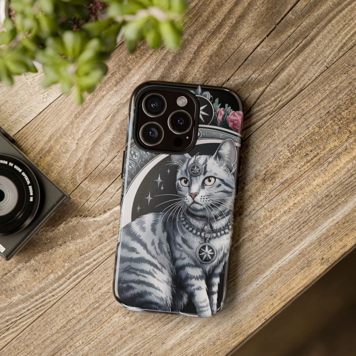 Celestial Pagan Cat iPhone Tough Case – Durable & Mystical Design Printify