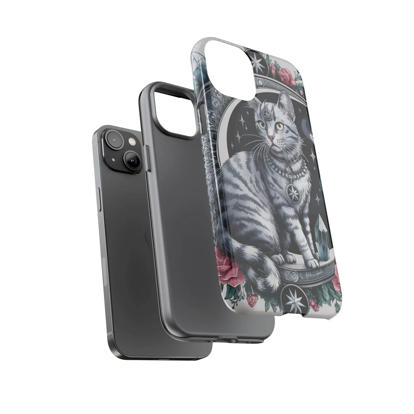 Celestial Pagan Cat iPhone Tough Case – Durable & Mystical Design Printify