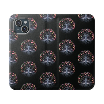 Artistic Tree Design Flip Case for Phones – Stylish & Functional -WitchyPets.com