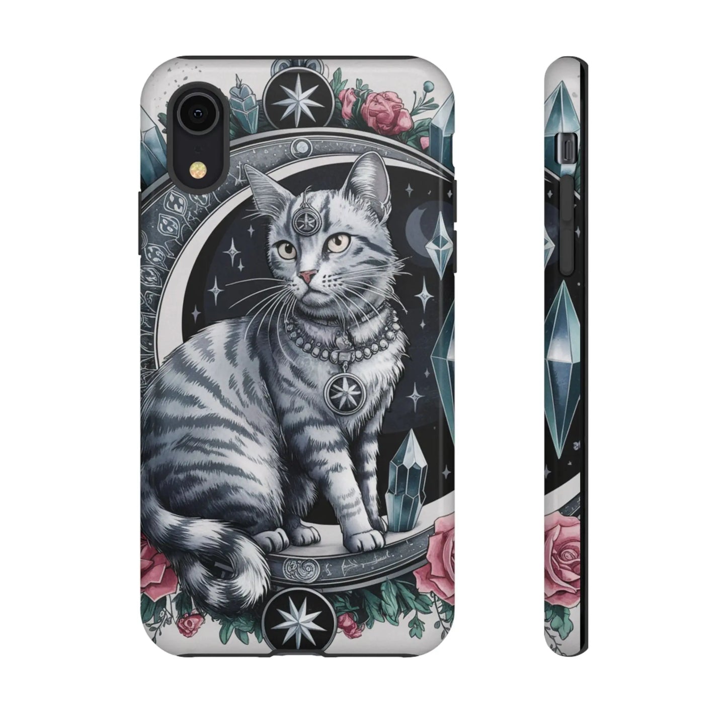 Celestial Pagan Cat iPhone Tough Case – Durable & Mystical Design Printify