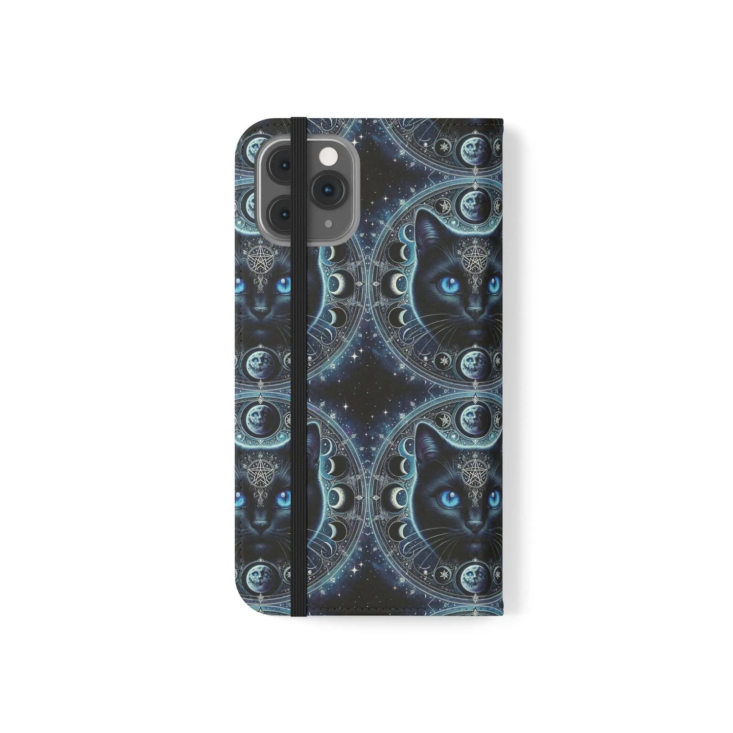 Cosmic Cat Flip Case - Stylish Galaxy Design for Cat Lovers Printify