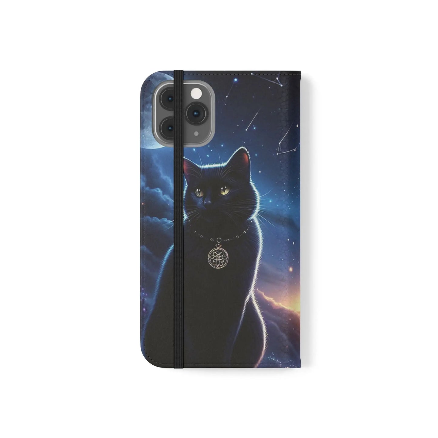 Artistic Flip Cases with pagan and Celestial Designs – Stylish Phone Wallet for Everyday Use. WitchyPets.com