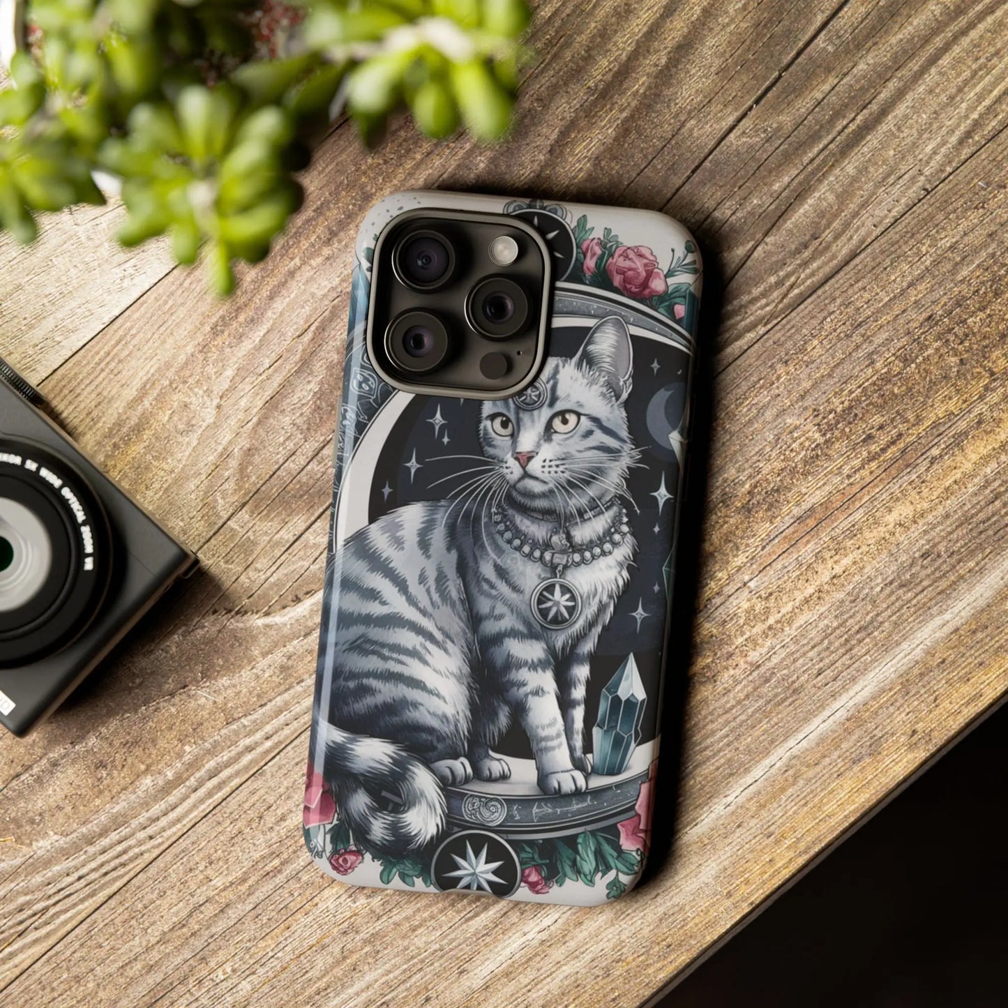 Celestial Pagan Cat iPhone Tough Case – Durable & Mystical Design Printify