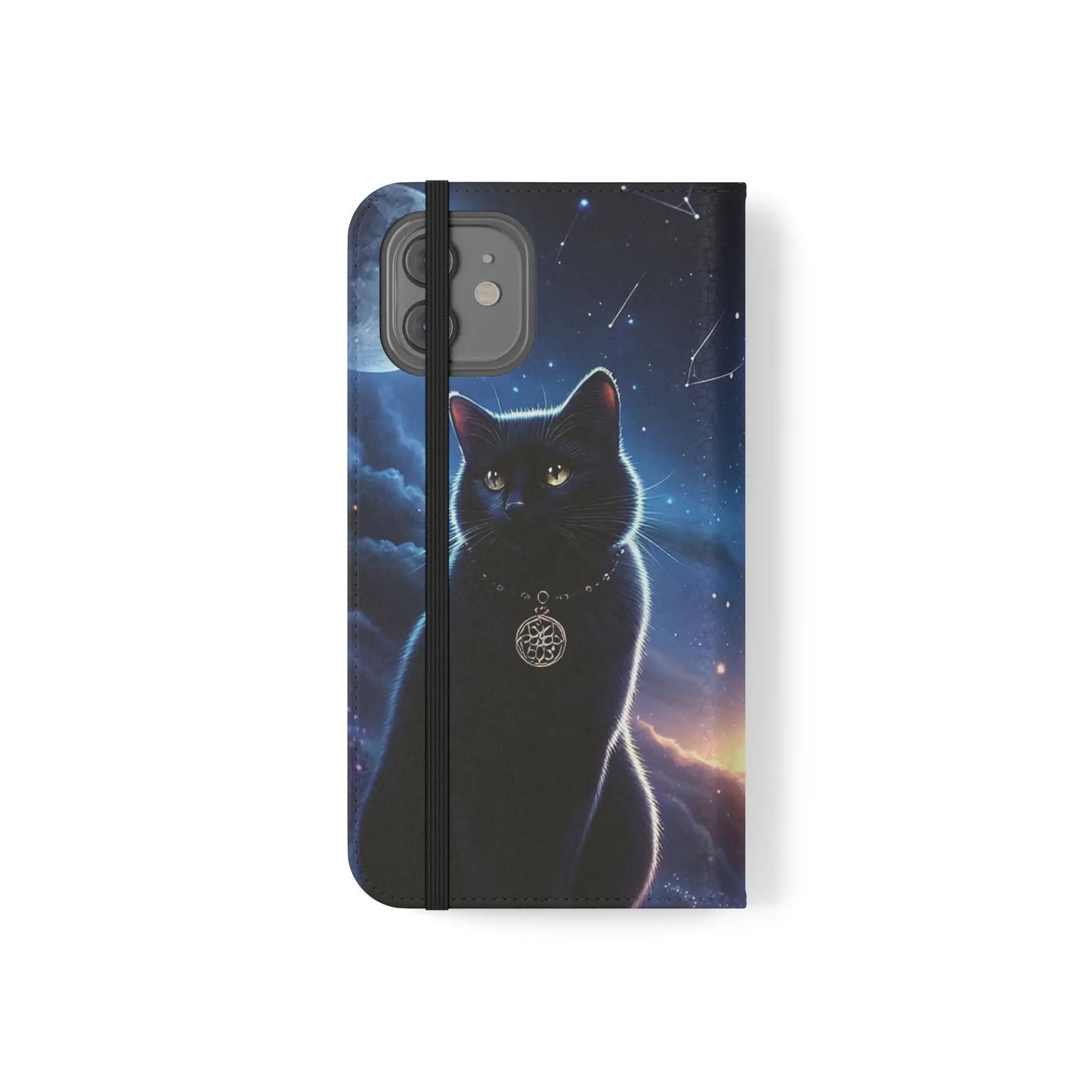 Artistic Flip Cases with pagan and Celestial Designs – Stylish Phone Wallet for Everyday Use. WitchyPets.com