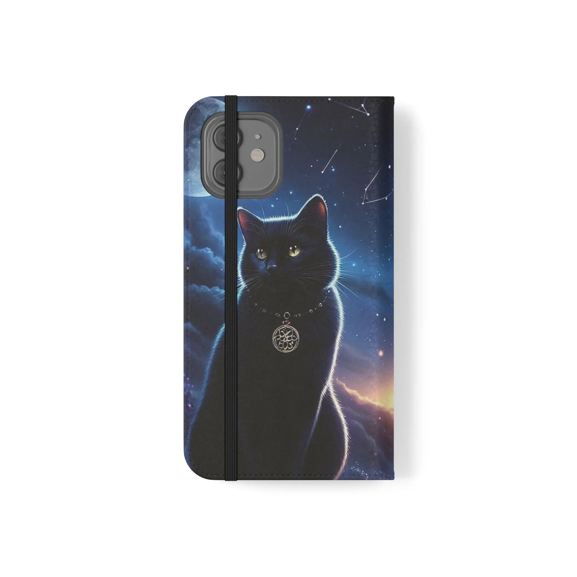 Artistic Flip Cases with pagan and Celestial Designs – Stylish Phone Wallet for Everyday Use. WitchyPets.com