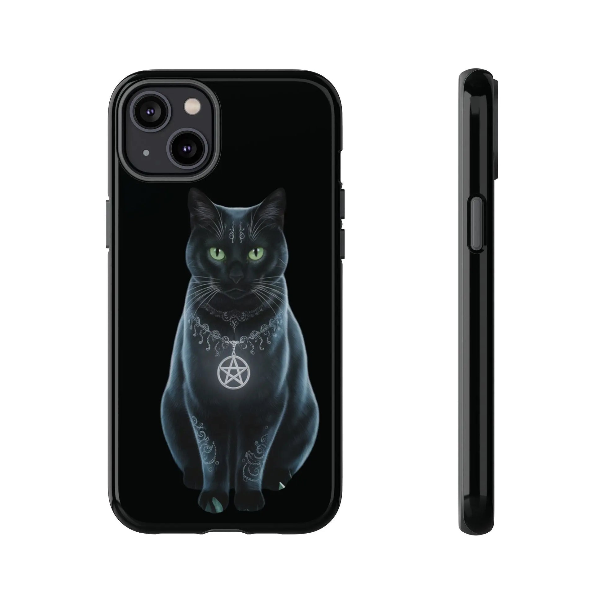 Pagan Black Cat iPhone Tough Case – Perfect for Wicca & Pagan Enthusiasts Printify