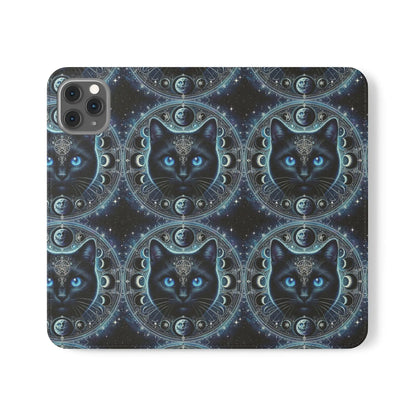 Cosmic Cat Flip Case - Stylish Galaxy Design for Cat Lovers Printify