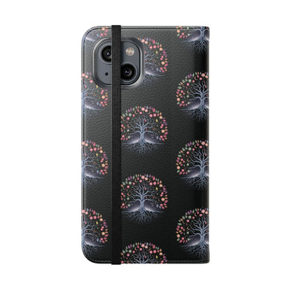 Artistic Tree Design Flip Case for Phones – Stylish & Functional -WitchyPets.com