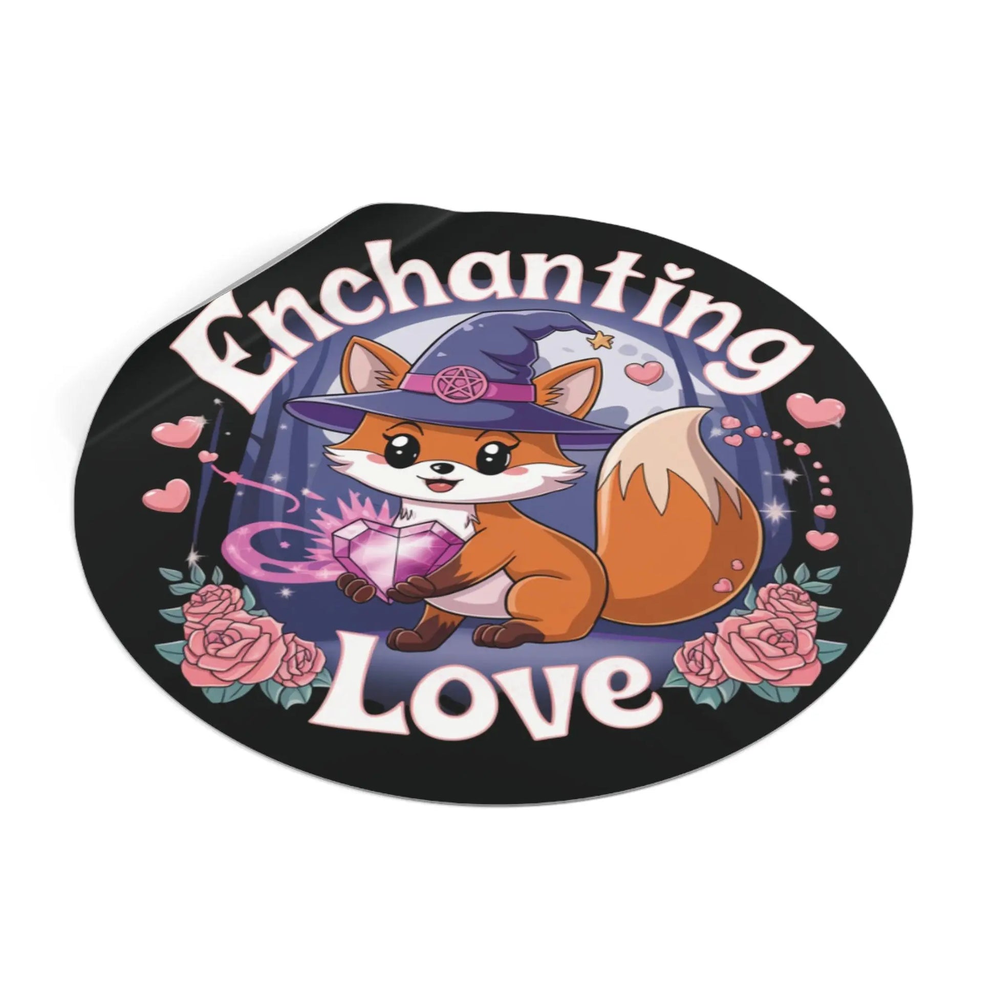 Wiccan Fox Vinyl Stickers Printify