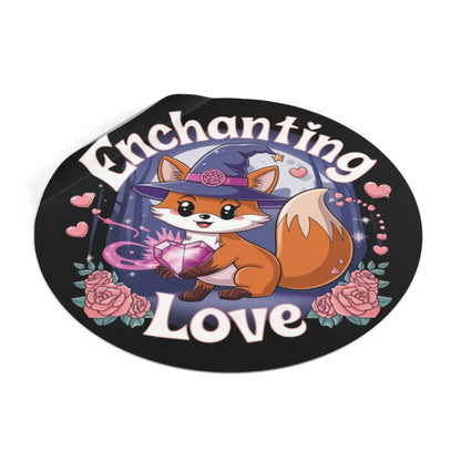 Wiccan Fox Vinyl Stickers Printify