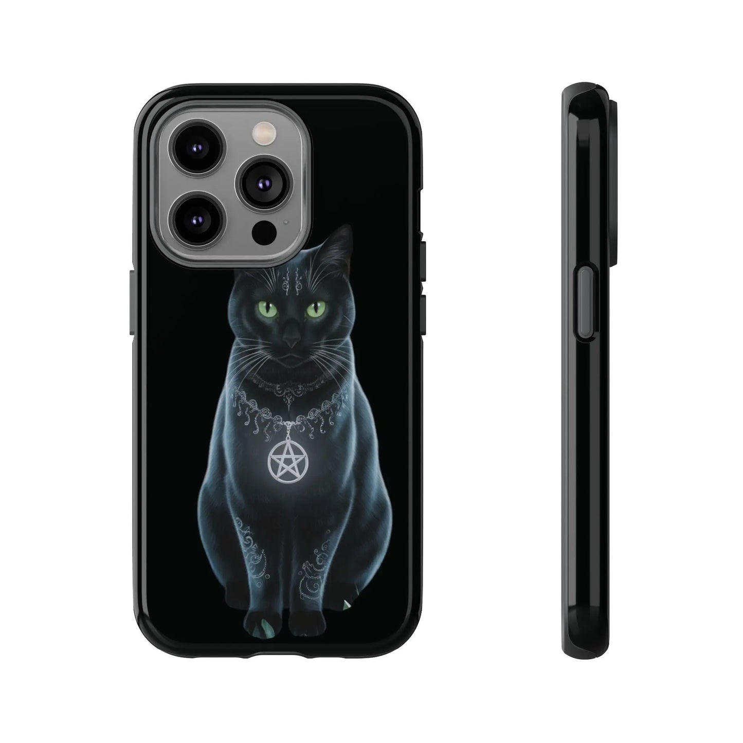 Pagan Black Cat iPhone Tough Case – Perfect for Wicca & Pagan Enthusiasts Printify