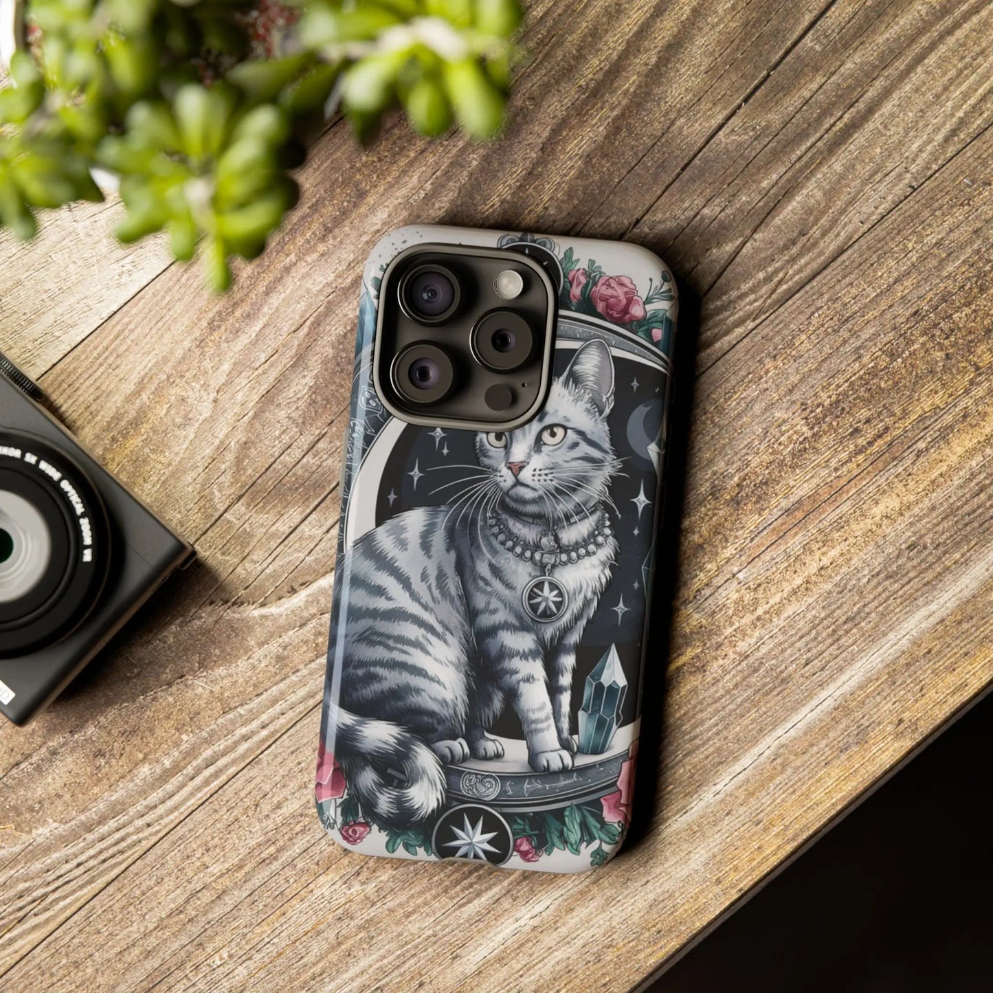 Celestial Pagan Cat iPhone Tough Case – Durable & Mystical Design Printify