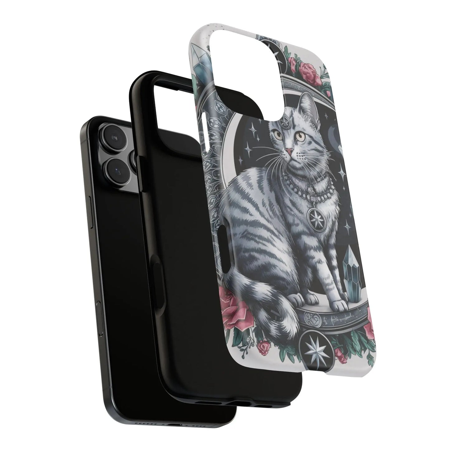 Celestial Pagan Cat iPhone Tough Case – Durable & Mystical Design Printify