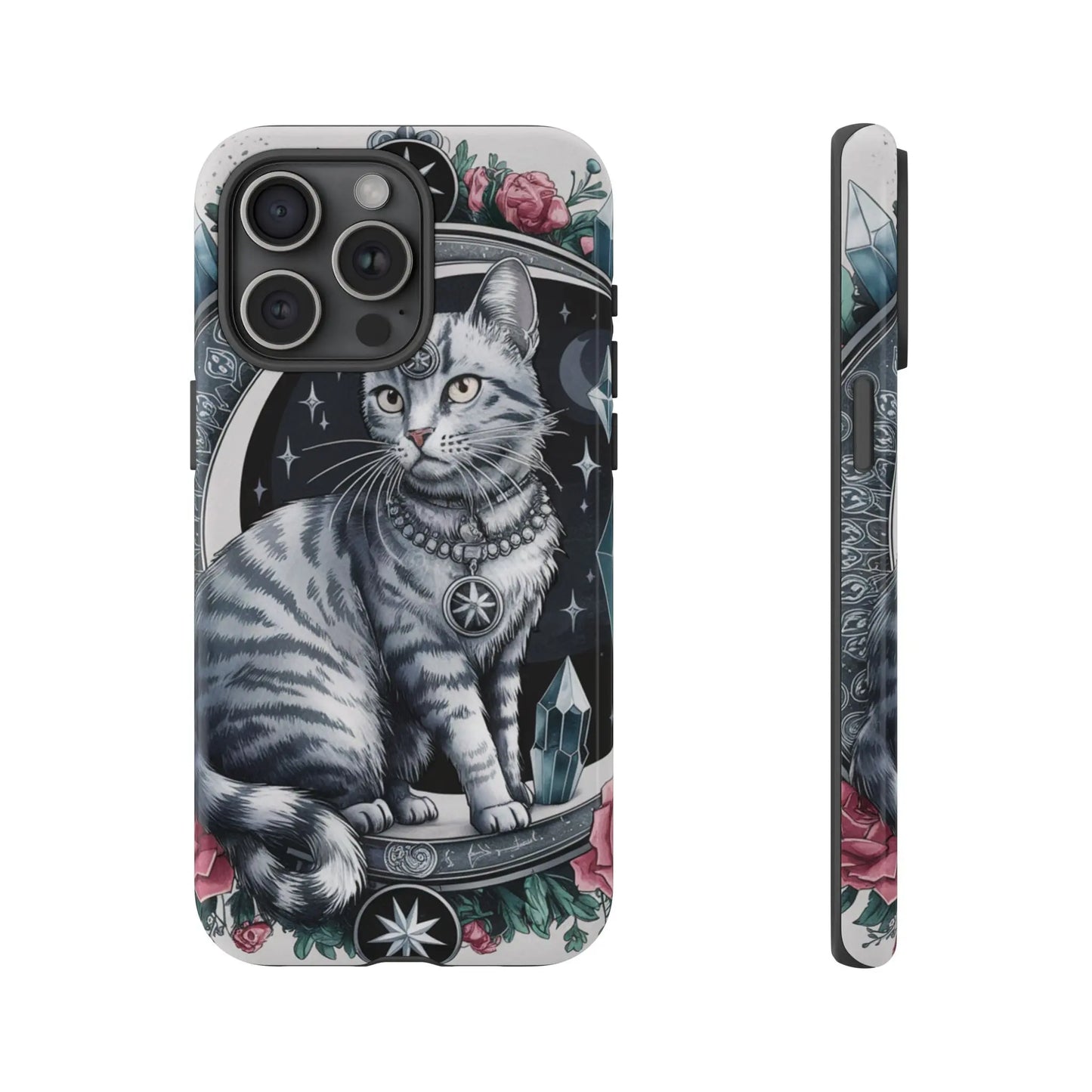 Celestial Pagan Cat iPhone Tough Case – Durable & Mystical Design Printify