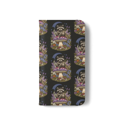 Raccoon Flip Case - Whimsical Wildlife Design for Phone Protection Printify