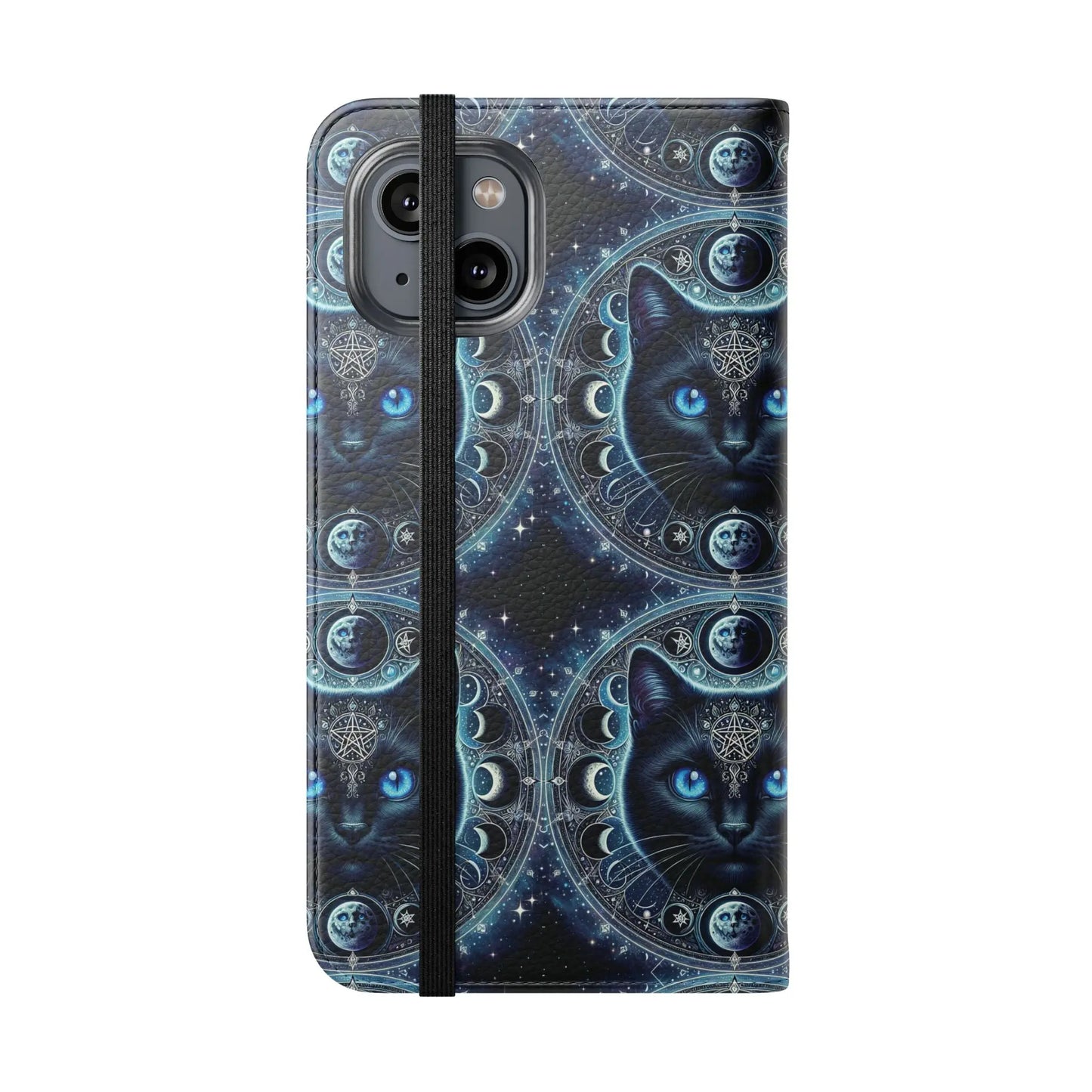 Cosmic Cat Flip Case - Stylish Galaxy Design for Cat Lovers Printify