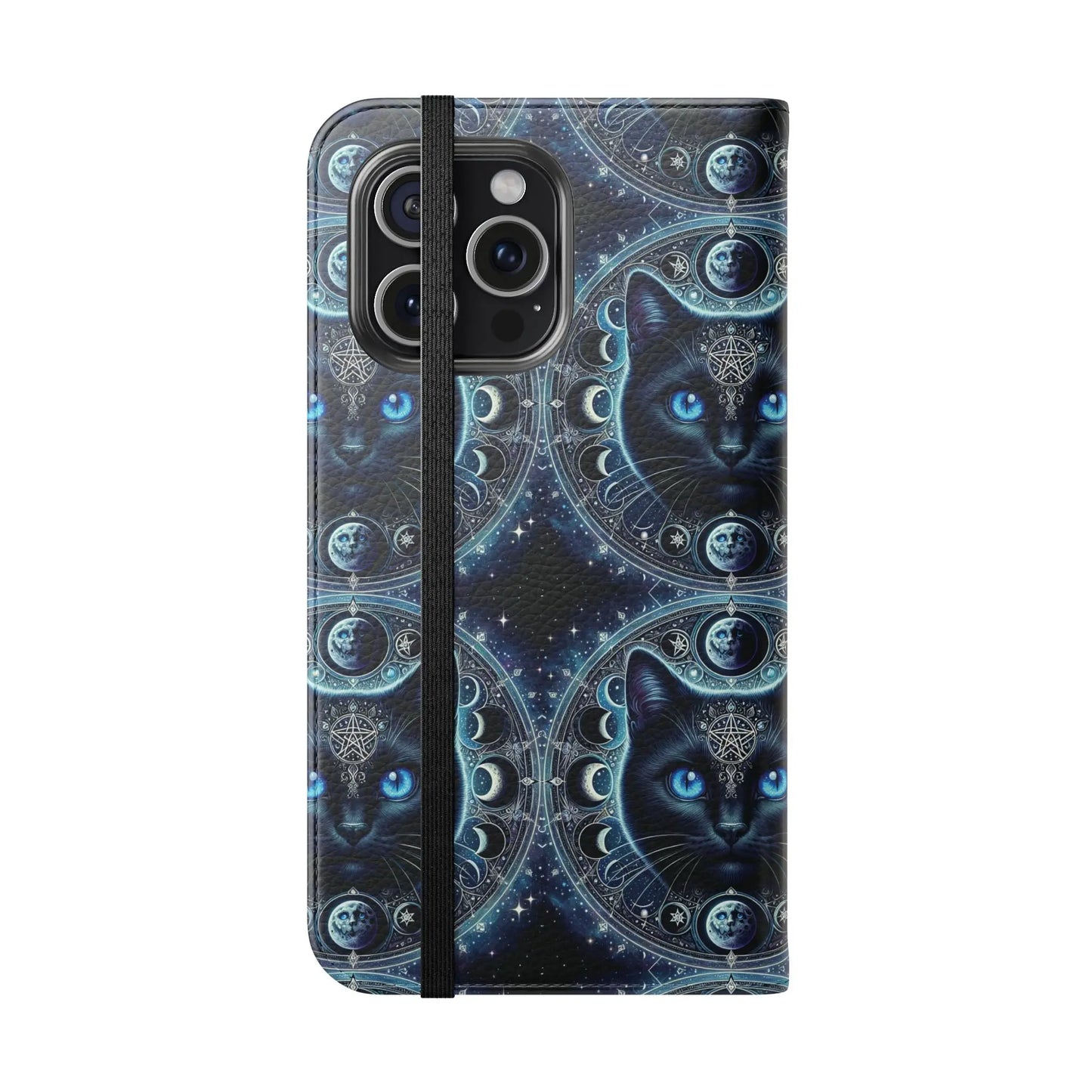 Cosmic Cat Flip Case - Stylish Galaxy Design for Cat Lovers Printify