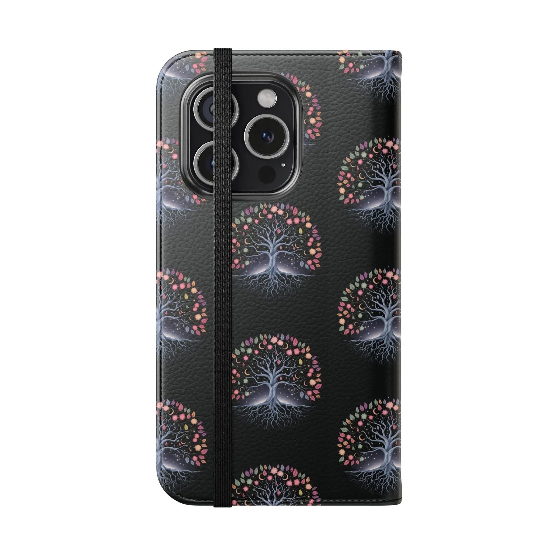 Artistic Tree Design Flip Case for Phones – Stylish & Functional -WitchyPets.com