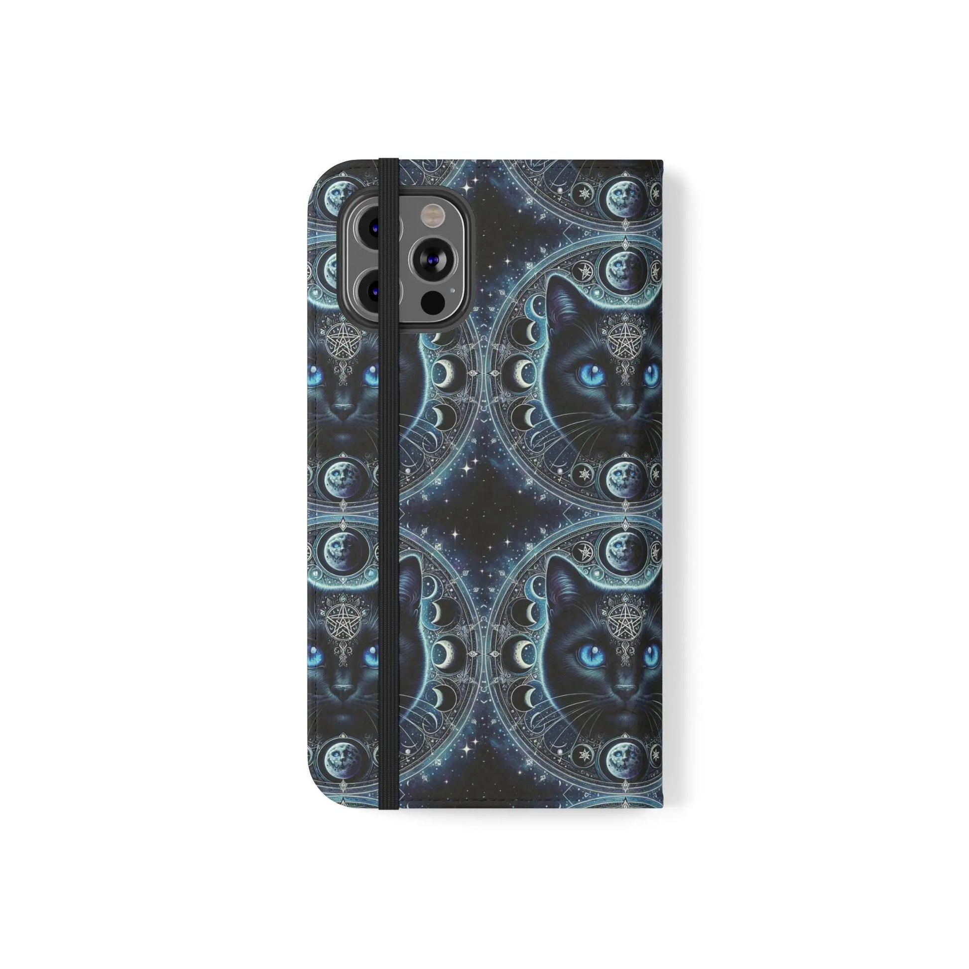 Cosmic Cat Flip Case - Stylish Galaxy Design for Cat Lovers Printify