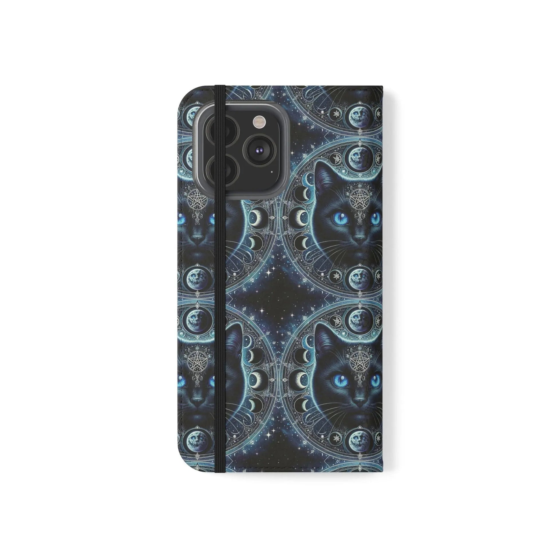 Cosmic Cat Flip Case - Stylish Galaxy Design for Cat Lovers Printify