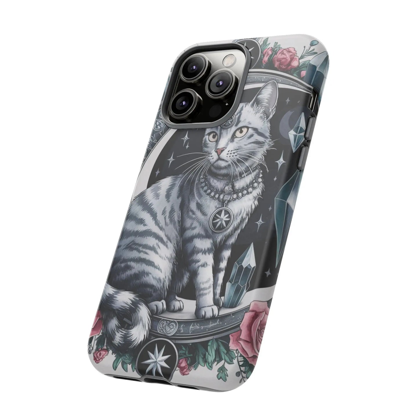 Celestial Pagan Cat iPhone Tough Case – Durable & Mystical Design Printify